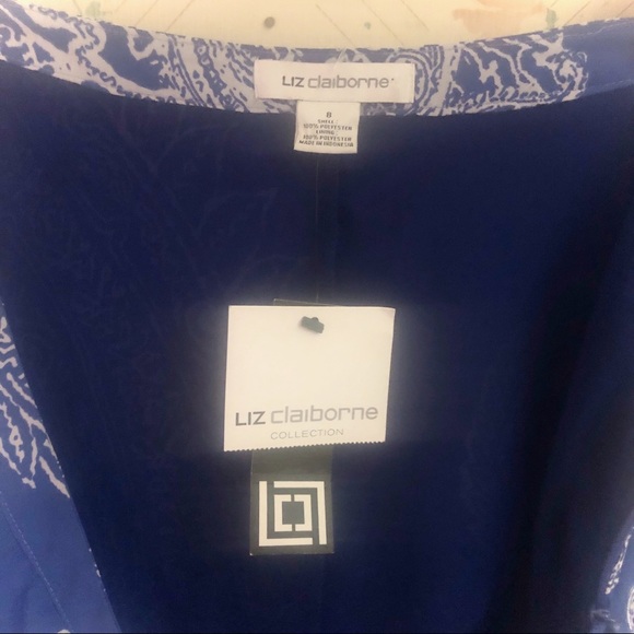 Liz Claiborne Blue Skirt 8 - Picture 3 of 5